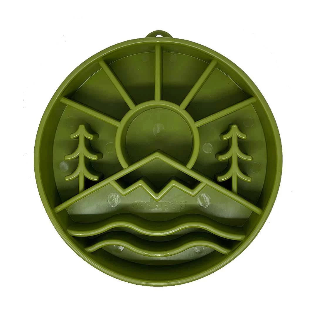 Sodapup Ebowl Great Outdoors Green - mangeoire lente